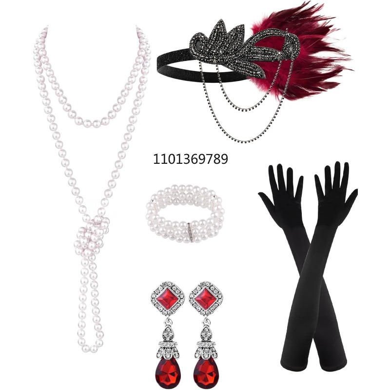 Women'S Fashion Roaring 20S - 6-teiliges 1920er Flapper-Accessoire-Set für Damen, Great