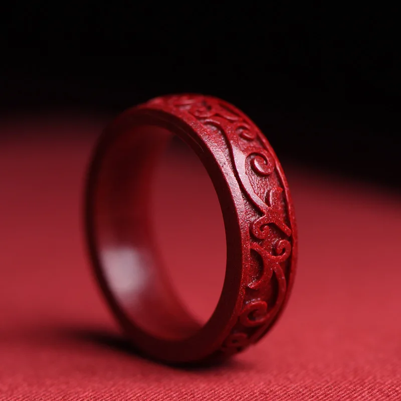 Women Fashion Jewellery - Natürliche authentische Zinnober Ring Geschenk Freundin