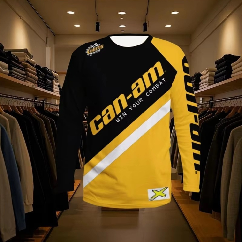 Women'S Fashion Jersey - Motorrad-Renn-Langarm-T-Shirt mit Rundhalsausschnitt für Männer und