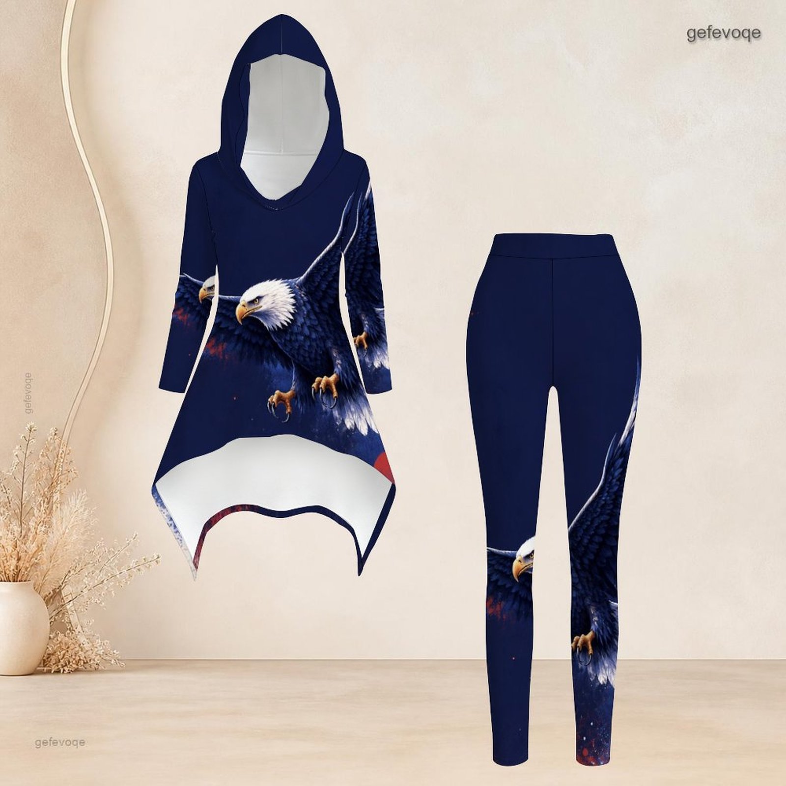 Women'S Fashion Jersey - Modisches Damen-Freizeit-Set aus 2 Teilen: Langarm-Hoodie