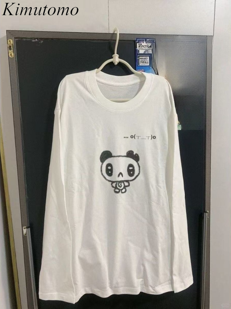Women'S Y2K Fashion Aesthetic - Kimutomo T Shirts Frauen Cartoon Gedruckt
