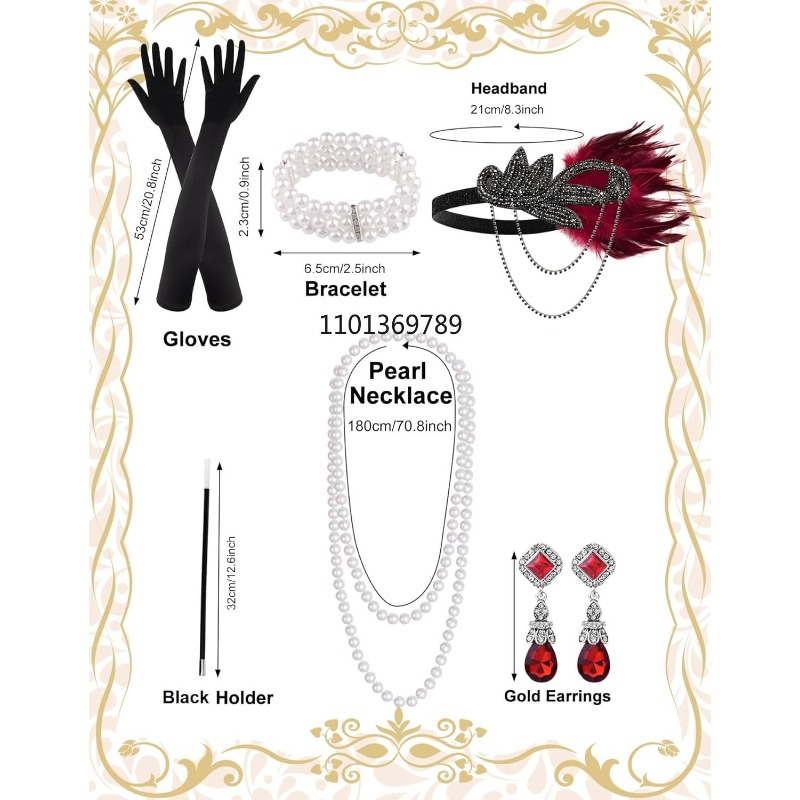6-teiliges 1920er Flapper-Acce – Women'S Fashion Roaring 20S Bewertung und Preis
