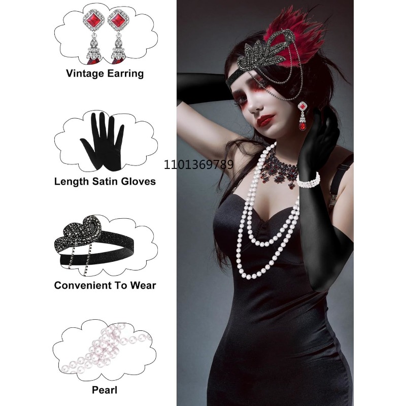 6-teiliges 1920er Flapper-Acce – Women'S Fashion Roaring 20S Bewertung und Preis