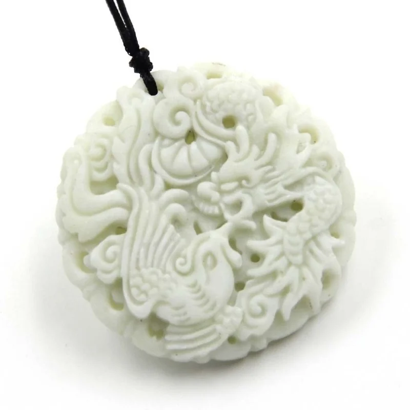 Natürliche Weiße jade Dragon P – Women Fashion Jewellery Bewertung und Preis