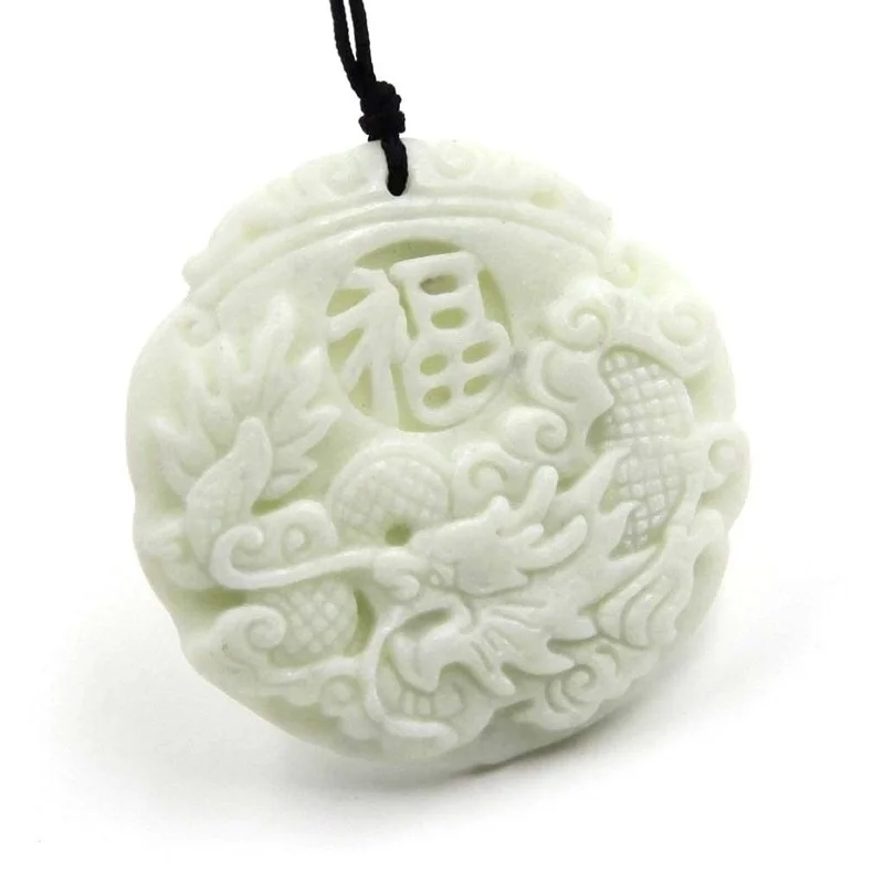 Natürliche Weiße jade Dragon P – Women Fashion Jewellery Bewertung und Preis