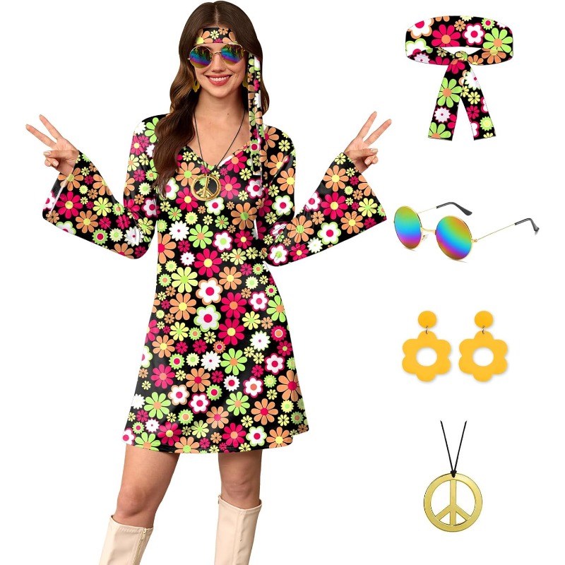 Damen 5-teiliges Halloween 70e – Women'S Fashion From The 70S Bewertung und Preis