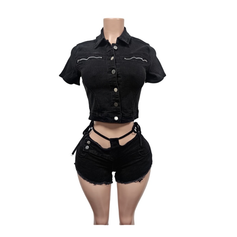 Sexy Denim 2-Teilige Sets Dame – Women'S Fashion Denim Jacket Bewertung und Preis