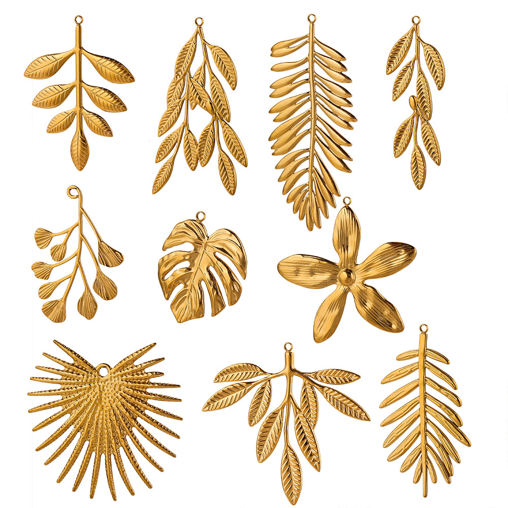 5 Stück Edelstahl Große Blatt- – Women Fashion Jewellery Bewertung und Preis