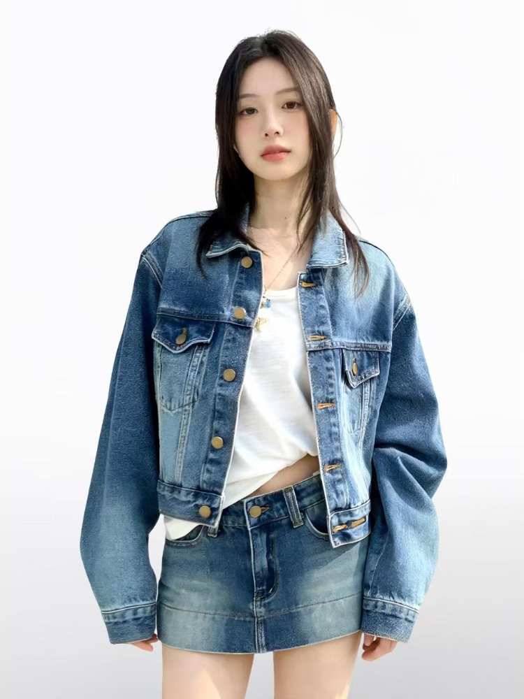 Damen American Vintage 2-teili – Women'S Fashion Denim Jacket Bewertung und Preis