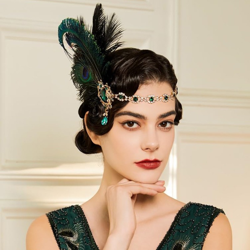 1920er Jahre Flapper Pfauenfed – Women'S Fashion Roaring 20S Bewertung und Preis
