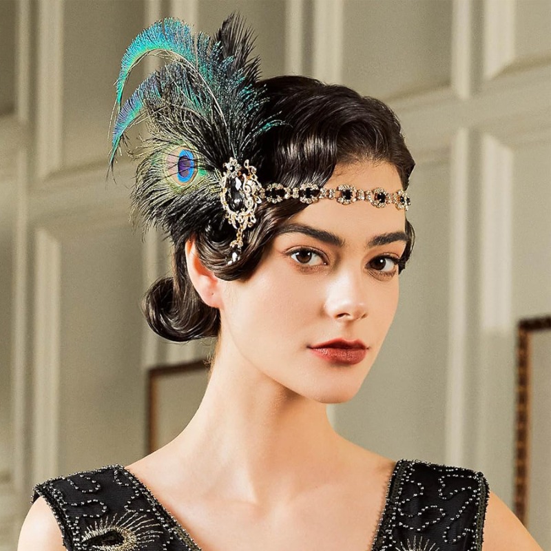 1920er Jahre Flapper Pfauenfed – Women'S Fashion Roaring 20S Bewertung und Preis