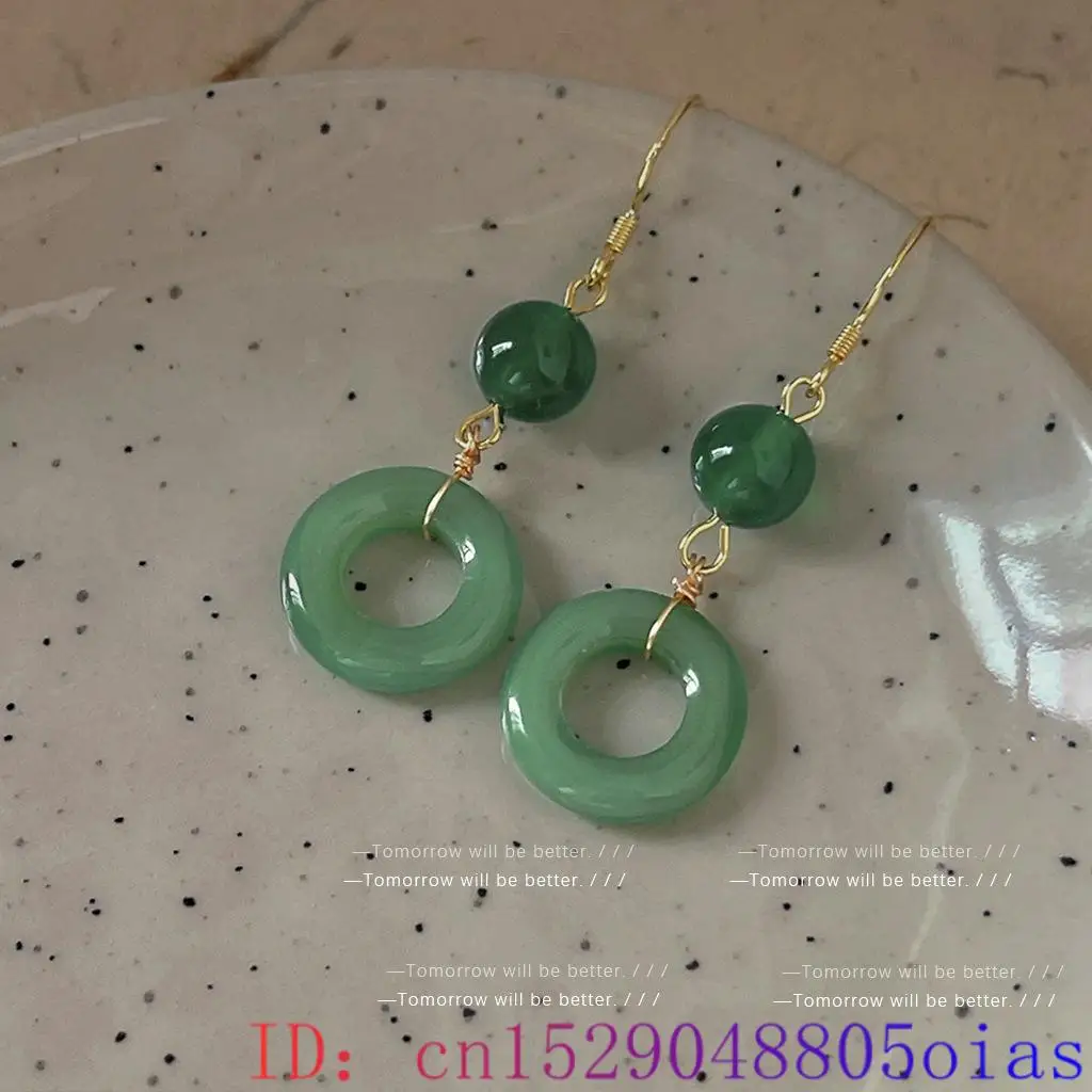 Grüne echte Jade Ring Ohrringe – Women Fashion Jewellery Bewertung und Preis