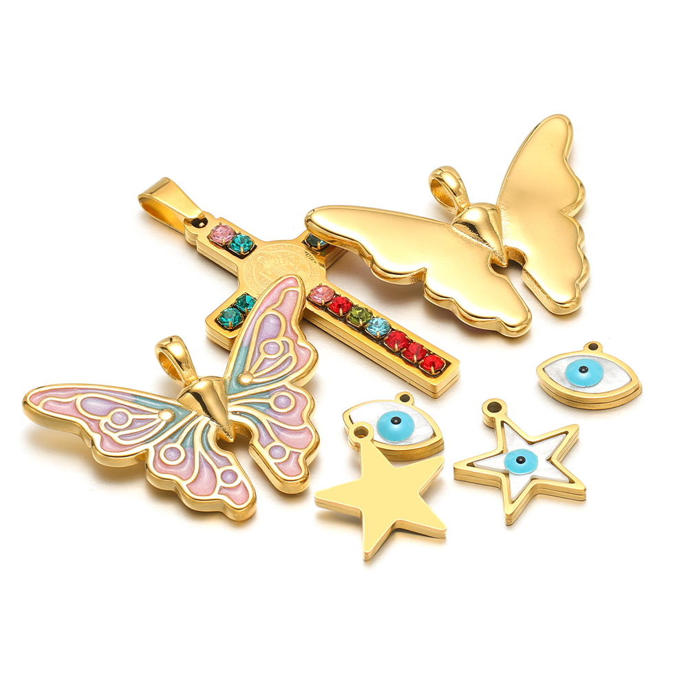 5 teile/los Edelstahl Emaille  – Women Fashion Jewellery Bewertung und Preis