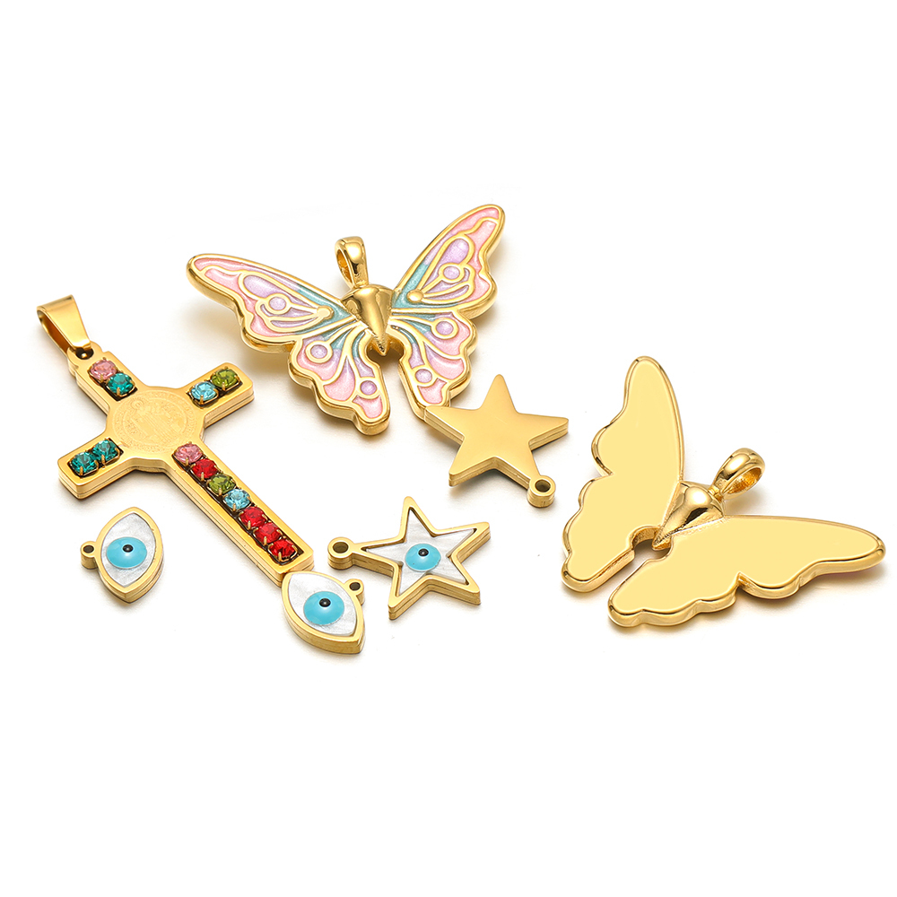 5 teile/los Edelstahl Emaille  – Women Fashion Jewellery Bewertung und Preis