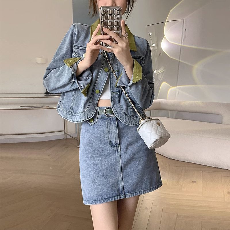 Denim Mäntel Mini Röcke Zwei S – Women'S Fashion Denim Jacket Bewertung und Preis