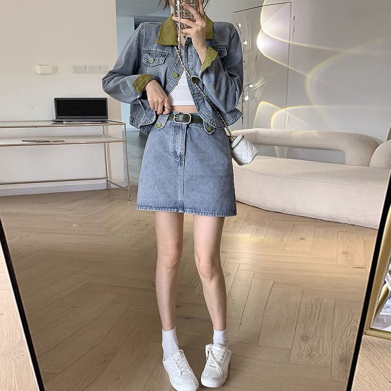Denim Mäntel Mini Röcke Zwei S – Women'S Fashion Denim Jacket Bewertung und Preis