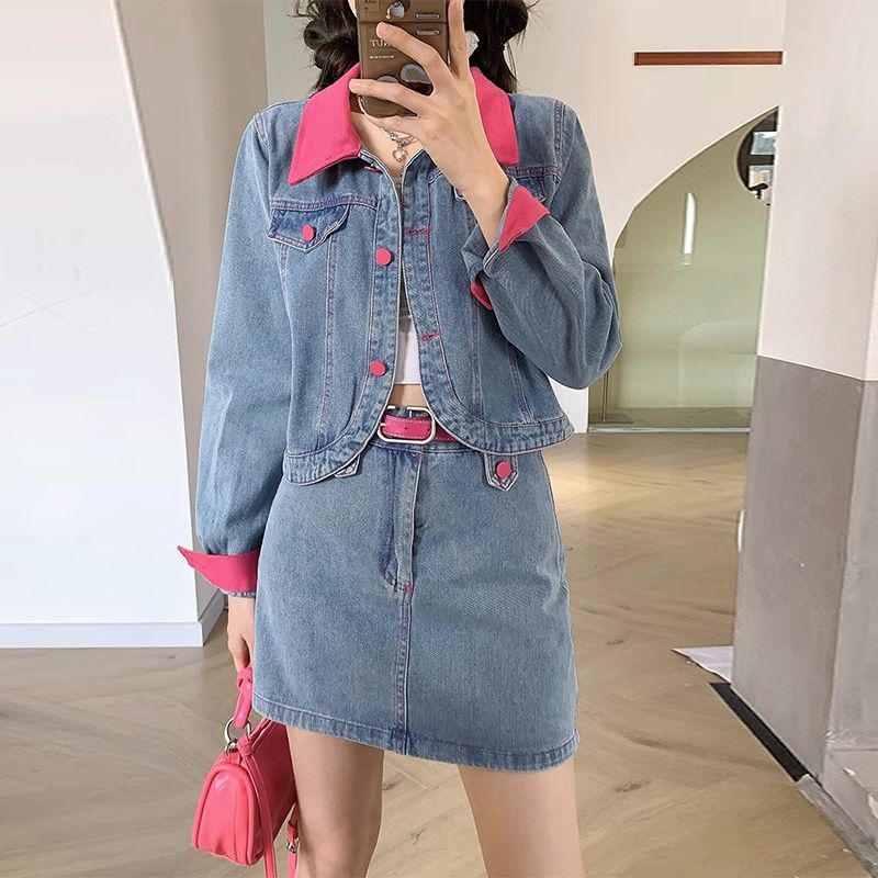 Denim Mäntel Mini Röcke Zwei S – Women'S Fashion Denim Jacket Bewertung und Preis