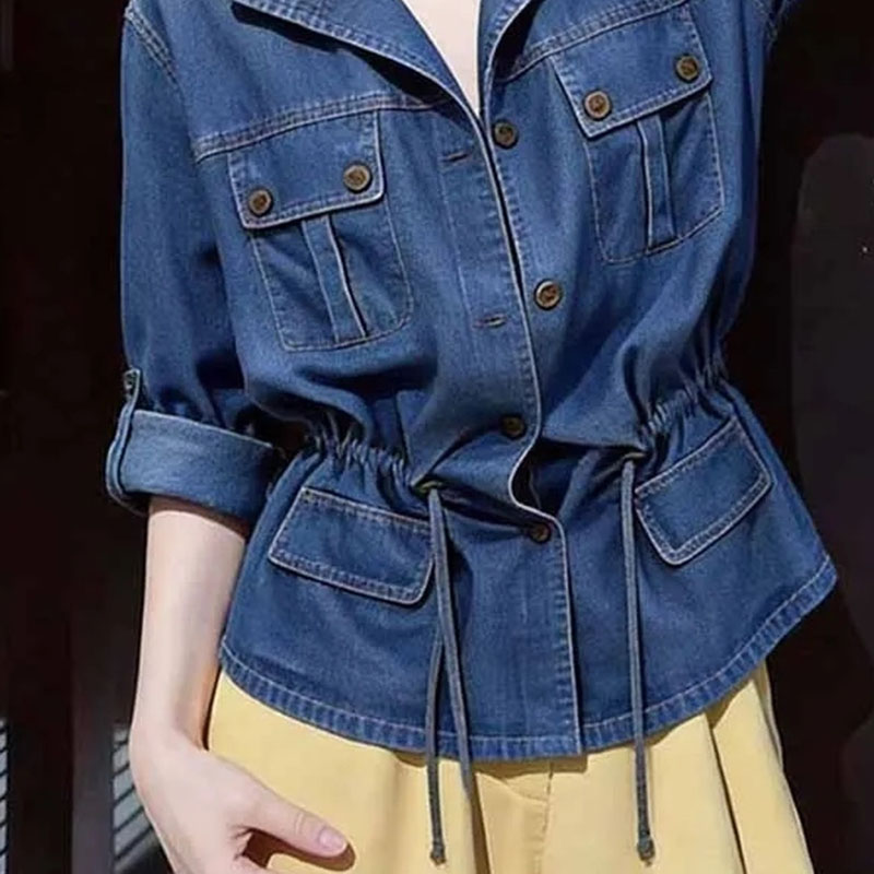 Amerikanisches Hongkong-Stil D – Women'S Fashion Denim Jacket Bewertung und Preis