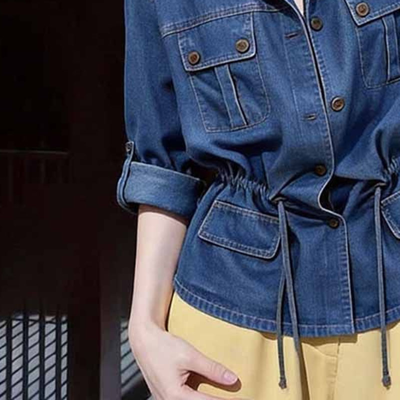 Amerikanisches Hongkong-Stil D – Women'S Fashion Denim Jacket Bewertung und Preis