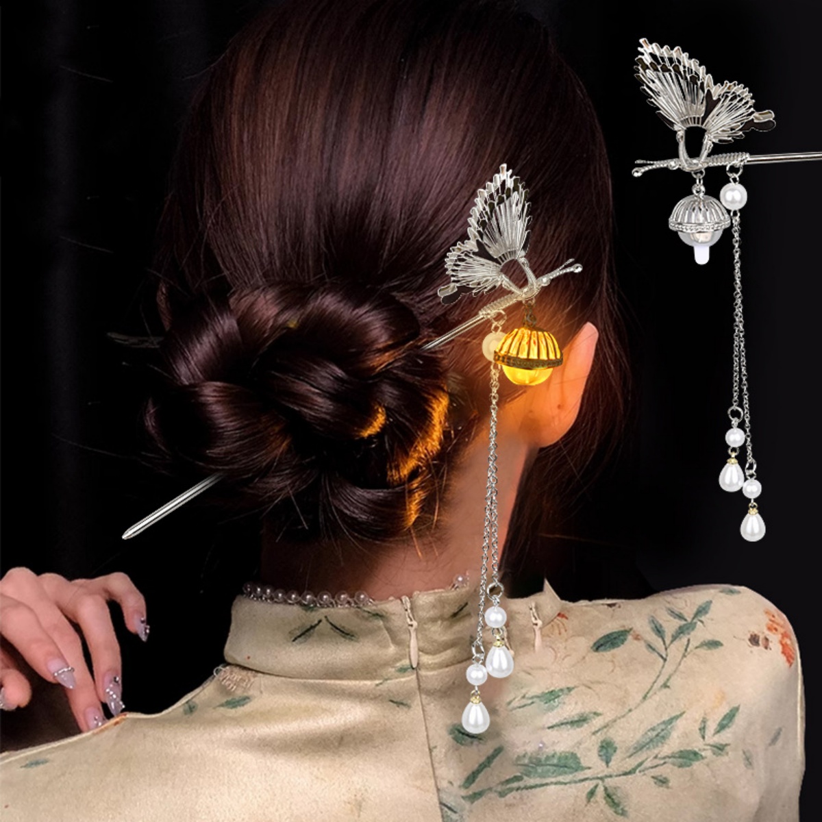 Leuchtende Blume Haarnadel Für – Women Fashion Hair Style Bewertung und Preis