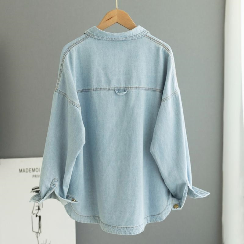 Damen hemd Frühling Herbst kor – Women'S Fashion Denim Jacket Bewertung und Preis