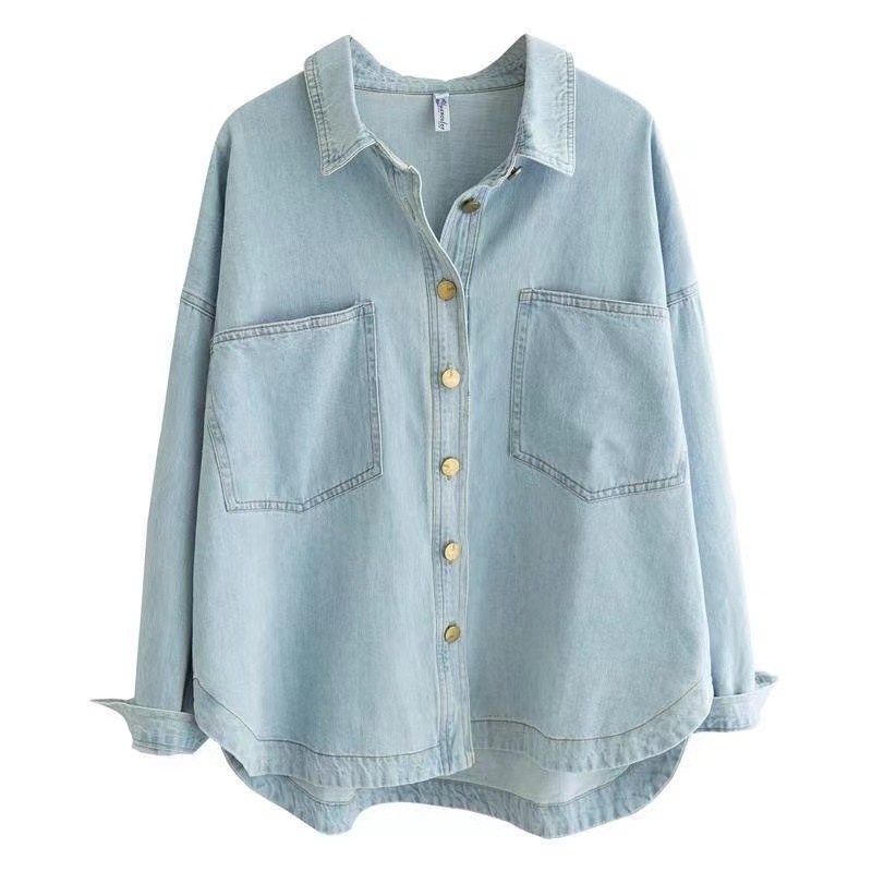 Damen hemd Frühling Herbst kor – Women'S Fashion Denim Jacket Bewertung und Preis
